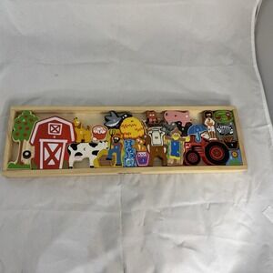 Begin Again Wooden Farm A To Z Puzzle and Playset Alphabet GC Tractor Animals